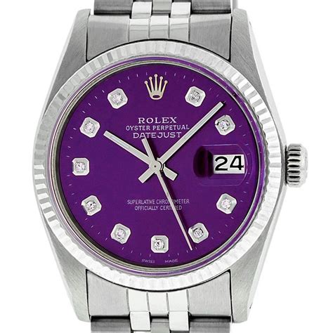 purple face rolex mens|Rolex datejust purple face.